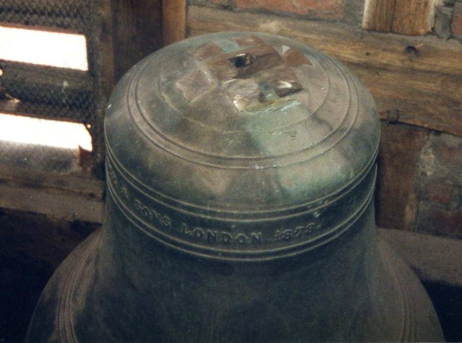 Bell after the old cast-in staples were removed in 1991